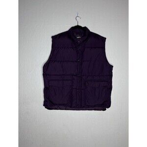 Cabelas Premier Northern Goose Down Plum Purple Zip Puffer Vest Men's Size XLT